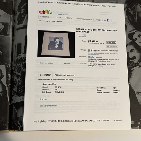 Vintage Rare 1977 album from GODDARD LIBERSON as a memorial to CBS - Picture 8 of 16